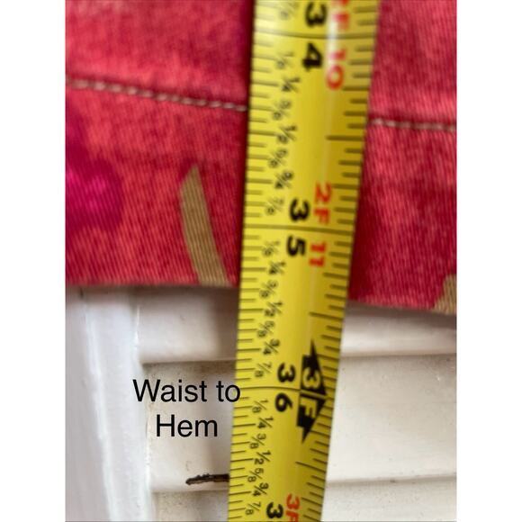 Sigrid Olsen Sz 10P Sport Women's Pink/Beige Floral Pattern Ankle Pant Slacks - Picture 13 of 13